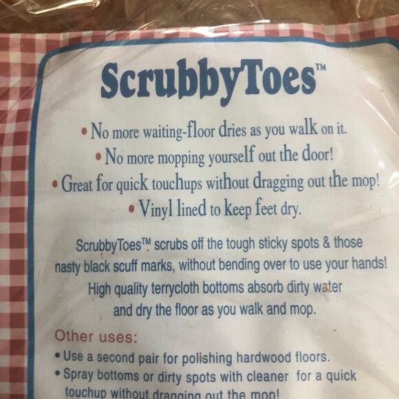 Scrubby Toes Mopping Socks Shoe Cover Scrubber AS SEEN ON TV - Picture 3 of 4
